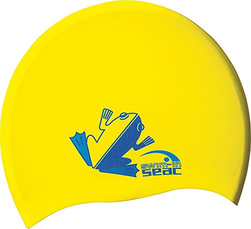 Seac Silicone JR Schwimmkappe für Kinder aus Silikon, gelb