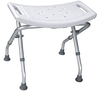 Rehaforum Medical Duschhocker, Duschsitz Badhocker Duschhilfe Duschstuhl, rutschfest & platzsparend zusammenklappbar, seitliche Griffe'