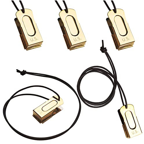 Mythrojan Brass and Steel Pet Training Clicker Puppy Dog Training Cricket Clicker U.S. Engraved WII Military Gear Metal Clicker in Set of 5 Pcs