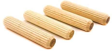 Tolux Wooden Dowels 10x40 [mm] Pack of 50 pcs, Wooden Dowel Pins, Grooved Dowels, Wood Plugs, Made out of high quality beech wood in accordance to DIN 68150.