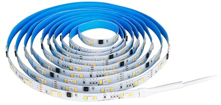 EGLO RGBIC LED-remsa med ljuseffekter, gamingrum och partydekoration | ljuslist med fjärrkontroll, varmvit och RGB, 5 m