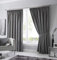 RAYYAN LINEN Pencil Pleat Blackout Curtains Pair with Free Tiebacks, Tape Top Thermal Insulated Blackout Curtains (Charcoal Grey, Width 46 X Drop 72)