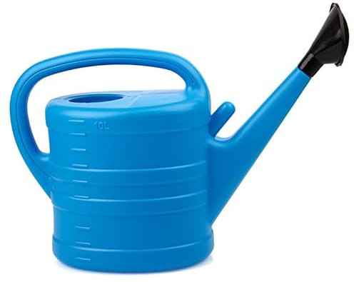 Arrosoir 10 l | 8 L | 5 L | 3 L | 2 L | 1 L | 0,9 l - Arrosoir de jardin pour fleurs de jardin - 2 couleurs : bleu/vert/rouge/jaune/rose (bleu, 10 l)