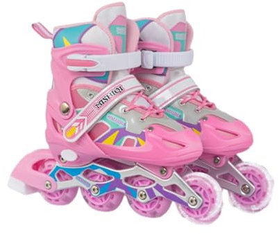 UUE Inline Skates, Inliner Kinder 4 Größen verstellbar 26-41, Inliner Mädchen, Umschaltbare Doppelreihe Rollerskates, für Kinder Junge Mädchen Erwachsene (Medium(EU 32-37))