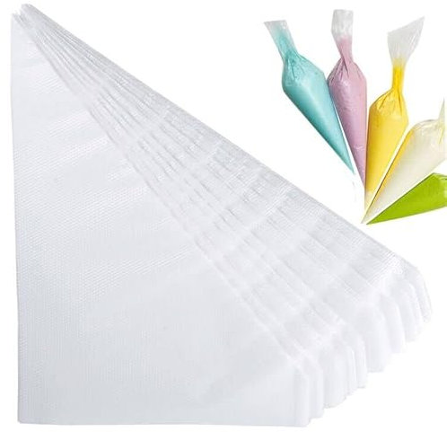 Lot de 200 Poches à Douille Jetables, Poches à Douille Jetables, Anti-éclatement avec Design Antidérapant, réutilisables, pour décorer pâtisseries, gâteaux, Biscuits, pâtisseries Maison