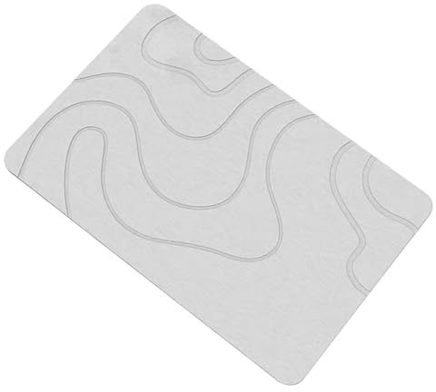 Tappetino da bagno assorbente in pietra – Tappetino da bagno in, ad asciugatura super rapida, per porta del WC antiscivolo, tappeto moderno in pietra assorbente d'acqua, decorazione per il