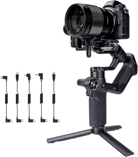 FeiyuTech SCORP Mini 3 Pro – Gimbal 3 Ejes con Mango Remoto Desmontable, Estabilizador para Sony/Canon, Grabación Vertical, Seguimiento Facial, Ideal para Vlogs y Streaming