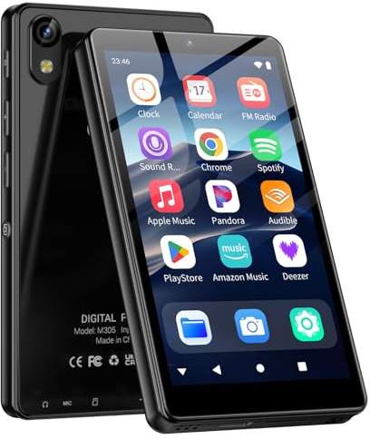 160GB Lettore MP3 con Bluetooth e WiFi, Fotocamera, Oilsky 4,02 HD Lettore MP4 con Spotify, Audibile, Lettori Musicale Android 13 con Touch Screen e Altoparlanti (Nero)