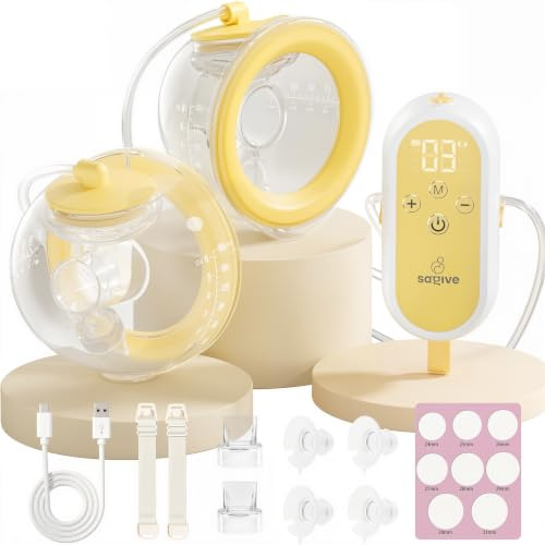 Saglve Extractor Leche Wearable 4 Modos 12 Niveles 300mmHg Amarillo