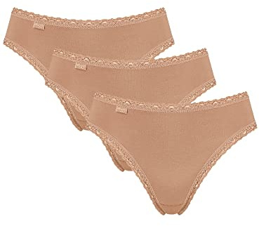 Sloggi 24/7 Cotton Lace Tai C3P Femme, Brush, 40