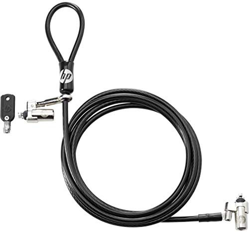 HP Nano - Security Cable Lock - for Chromebook 11 G6, Elite X2 1012 G2, Elitebook 1040 G4 and More - Black