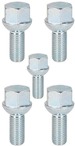 AB Tools 5 Pack M12 x 1.5 Trailer Wheel Spherical Bolt for Ifor Williams Indespension
