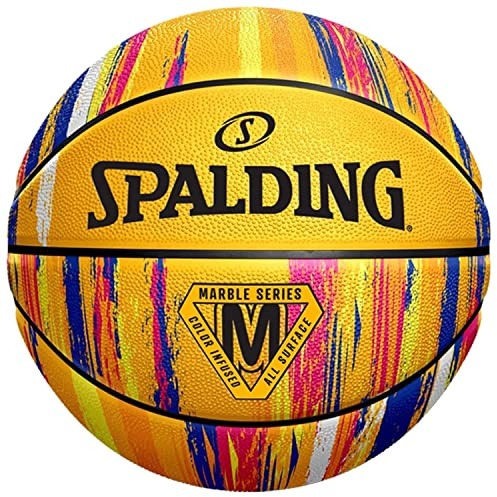 Spalding Marble Ball 84401Z, Unisex basketballs, Yellow, 7 EU