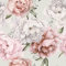 decomonkey Fototapete selbstklebend Tapetenrolle 10 m Tapete Vliestapete Deko Panel Modern Design Wanddeko Wohnzimmer Schlafzimmer Wandtapete | Beige Rosa Pflanzen Vlies Pfingstrosen Blumen