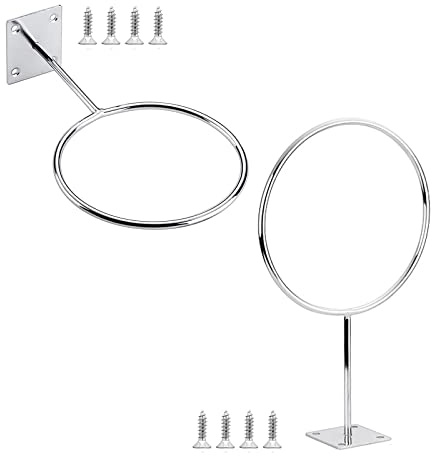 YOUDALIS 2Pcs Soporte de Pelota de Metal, Soporte de Pared para Balones de Exhibición, Soporte de Pared de Bola para Baloncesto, Rugby, Voleibol, Fútbol