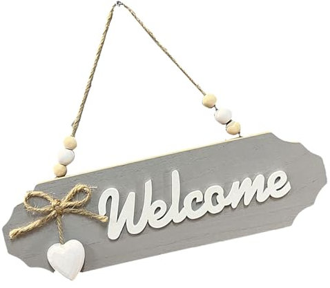 Cartello di benvenuto per porta d'ingresso - Cartello di benvenuto Decorazione per porta d'ingresso | Cartello ovale di benvenuto in legno per porta | Decorativo per la casa, design con lettere, ornam