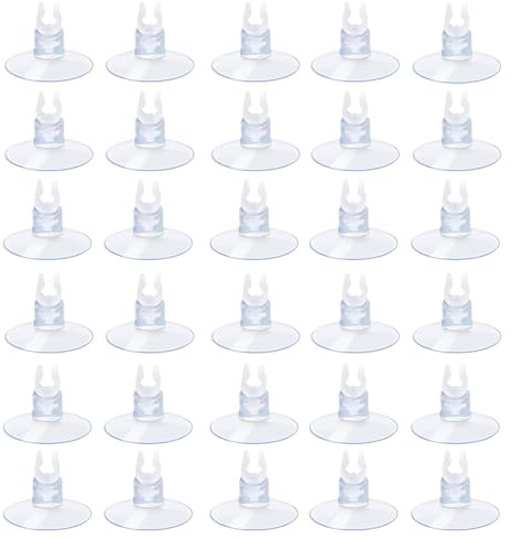 XURJUMI 30 Clip A Ventosa Per Acquario, Per Tubi Airline Standard Da 4/6 Mm, Tubo Di Aspirazione Bicchieri, Ventose, Supporto Per Tubo D'Aria, Accessori A Morsetto