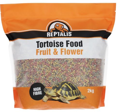 Reptalis Tortoise Food 2kg Fruit & Flower Pellets | Natural Ingredients