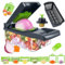 Adiwo Gemüseschneider, Nicer Dicer Chef (14-in-1), Gemüse Schneider Gurkenhobel Gemüsehobel Obstschneider Zwiebelschneider, Vegetable Chopper Cutter Dicer