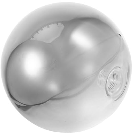 NUOBESTY Pantalla De LáMpara EsféRica De Cristal Gris Ahumado Moderna Con Forma De Globo Para Interior