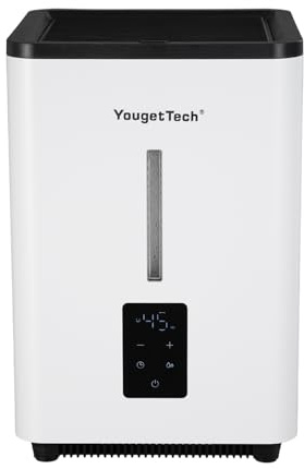 YougetTech 6L Top Fill Luftbefeuchter, Verdunstungsme Luftbefeuchter, 1000 ml/h, automatische Abschaltung, Weiß