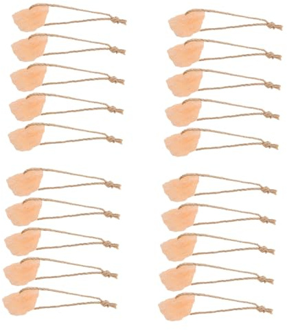 BESPORTBLE 20pezzi Blocchi di Naturale per Cervi e Capre da Leccare Corda Inclusa Integratori Minerali per Bestiame e Piccoli Animali Domestici Design da Appendere Salvaspazio