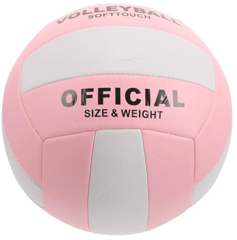 Beavorty Ballon de Volley-Ball en Cuir PU Taille 5 Souple Gonflable, Équipement d'Entraînement Matchs en Salle Conforme aux Standards pour Examens et Compétitions