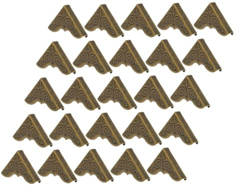 FRCOLOR Esquinas Metálicas para Libros 26 Mm, Protectores de Esquinas Vintage de Aleación para Álbumes y Scrapbooking, 100 Unidades, Rincones Decorativos para Fotos y Cuadernos