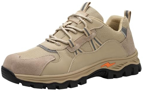 Träningsskor för män, lätta barfotaskor, platt sula, joggingsko som andas, bekväm arbetssko ortopediska löparskor för promenader, löpning, gym, strand, surfning och körning, BEIgE, 40 EU