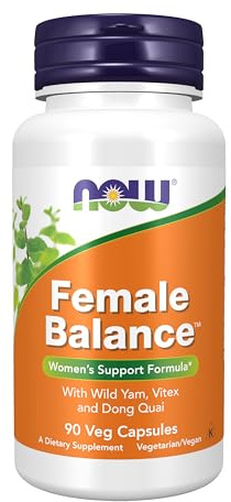 NOW Foods Supplements, Female Balance™ with Wild Yam, Vitex, Dong Quai, GLA, Vitamin B-6 and Folate, 90 Capsules