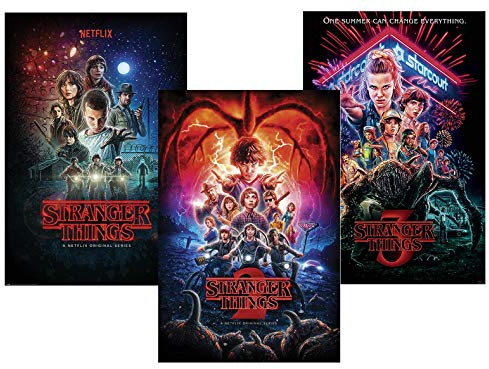 Close Up Stranger Things - Set di 3 poster Season 1, 2 e 3 (61 cm x 91,5 cm)