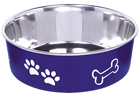 Nobby Gamelle en Acier Inoxydable Fusion antidérapante Bleu 20 cm 1,80 l