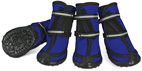 Scarpe per cani, protezione zampi, 4 pezzi, blu, XS