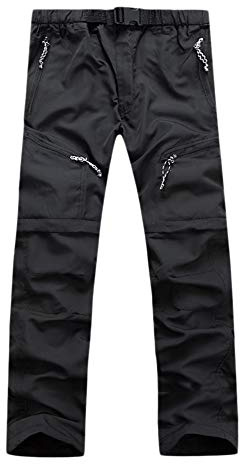 GELing vandringsbyxor för män, vandringsbyxor, utbytbara utomhusbyxor, cykelbyxor, funktionella shorts, snabbtorkande, vindtät, camping, funktionella byxor, cargo, utomhusbyxor med dragkedjefickor,