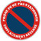Goodvia Panneau Stationnement Interdit Aluminium Réfléchissant Rond Diamètre 300 mm, Prière De Ne Pas Stationner Emplacement Réservé Panneau Durable, Imperméable et Résistant aux UV, 1PC