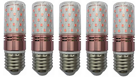 ANTYX Basso voltaggio E26 / E27 10W LED Lampadina di Mais della Lampadina 60 2835 SMD AC/DC 12V & 24V Luci a Candela a Prova di Esplosione ACDC 12-40V (Pack 5) (Colore : Rosso)