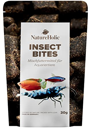 NatureHolic - Insect Bites - Nourriture pour crevettes escargots en Aquarium - 30 g