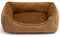 Hollypet Katzenbett Kleines Hundebett Haustierbett für Katzen und Welpen, Weiches Haustierschlafbett Atmungsaktives Haustierkissen, Braun (55 * 45 * 15cm)