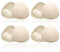 UILYNIU 4 Pairs Bra Pads, Removable Push Up Sports Bra, Bra Pads Inserts, Cups Replacements, Comfortable Breathable Bra Padding, Triangle Breathable Bra for Bikini Top Swimsuit (Beige)
