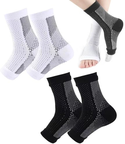 HSLPSM 2 Paar Orthopädische Kompressionssocken, Kompressionssocken Damen und Herren für Die Nacht, Kompressions-Socken Nachts, Gegen Fersensporn und Plantarfasziitis