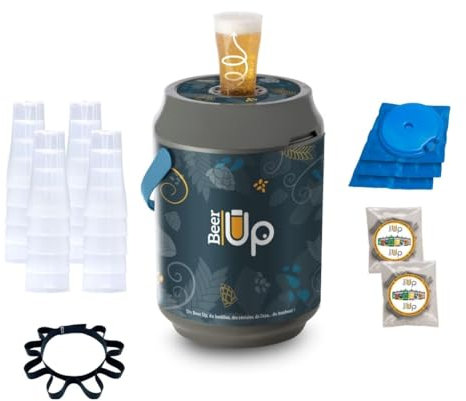 BEER UP 'Origin' + Ceinture porte verres Tireuse à bières portative - 10 verres - fûts Beertender - 20h de froid sans électricité - remplissage par le fond