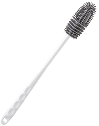 Brosse Silicone À Manche Long - Brosse De Nettoyage Réutilisable pour En Silicone - pour Biberon,Flacon À Vide,Gourde,Vase,Verrerie,Parfait pour Les Petits Cols,Matériau Souple Et Résistant Aux Rayure
