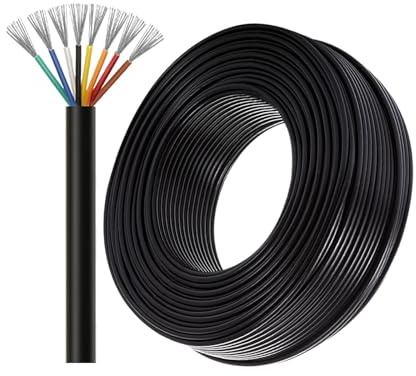 9,5 m UL-certifierad tråd med 8 ledare, förtennade av ren koppar, 105°C PVC-mantel, flamskyddad, vattentålig styrkabel for ljud-/videoutrustning(25ft,18AWG)