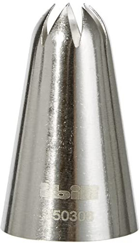 IBILI Étoile fermée BOQUILLA Estrella CERRADA 9 MM, Acciaio Inossidabile, Argento