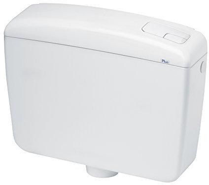 Waterful SPK1000 WC-Spülkasten/Toilettenkasten, 2 Tasten, Weiß