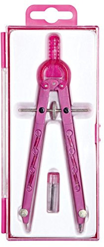 ALCO-Albert 1355-20 Geometriezirkel mit Zahnradführung, Länge 165 mm, pink
