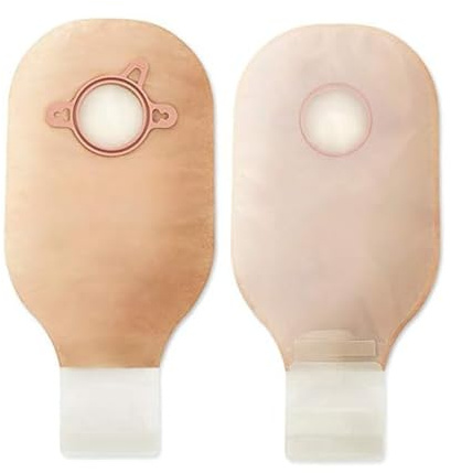 Hollister 18004 New Image 2-Piece 12” Drainable Ostomy Pouch, Blue Color Code Match, 10 Pack, Ultra-Clear – 2-3/4” Flange Size