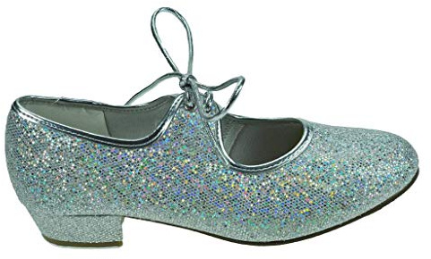 Starlite Silver Maisie Glitter Tap Shoe 7 UK Child