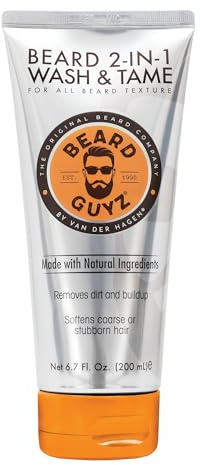 Beard Guyz 2-in-1 Beard Wash and Conditioner, Deep Cleansing Beard Shampoo for Men, Softening & Taming Formula – 6.7 oz (Pack of 1)