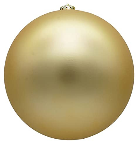 XXL Weihnachtskugeln groß für den Außenbereich, frostsicher und wetterfest 20 oder 30 cm (Ø 20 cm, Gold matt)